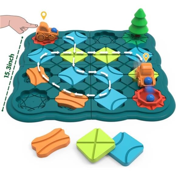 Kids Toys STEM Board Games Logic Road Builder Brain Teasers Puzzles Boys Girls - Picture 1 of 6
